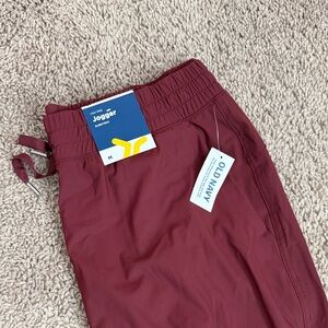 Old Navy Burgundy Athletic Jogger Pants